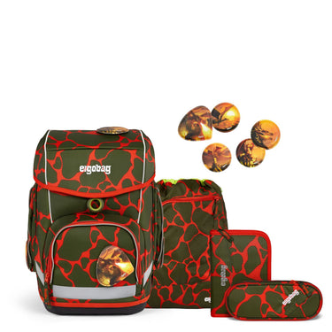 Ergobag Cubo "Lumi" - Set de mochila escolar 5 piezas Modelo 2024 (FeuerspeiBär)