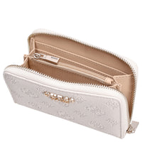 Guess Ella Logo SLG Medium Zip - Cartera 4cc 14 cm (stone logo)