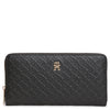 Tommy Hilfiger Icon Large Zip Mono - Cartera 12cc 19 cm (black)