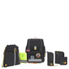 Lässig School Set Boxy Unique - Set de Mochilas Escolares 7 piezas (Negro)