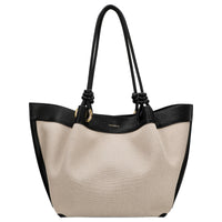 Coccinelle Finn Canvas - Bolso de mano 32 cm (natural/noir)