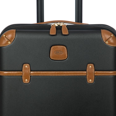 Brics Bellagio - 4 - Rollen - Kabinentrolley mit Vortasche 55 cm erw. recycelt (black/tan) - Markenkoffer