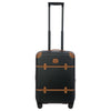 Brics Bellagio - Maleta de cabina 4 ruedas 55 cm reciclada (negro/marrón claro)