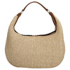 abro Nana Raffia Maglia - Bolso de hombro 37 cm (natural-nuez)
