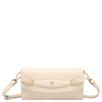 Cartera Aigner Cavallo con correa - Bolso bandolera/cartera 6 ranuras para tarjetas 21 cm (blanco macadamia)