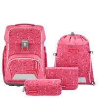 Step by Step Basis - Set de mochila escolar 4 piezas (Corazones azules)