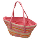 Seidenfelt Savonlinna - Shopper 47 cm (natural straw with pink&orange stripes) - Ansicht 6