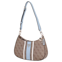Guess Noelle II Top Zip - Shoulder Bag 29 cm (latte logo/light blue)