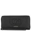 Guess Isola SLG Large Zip - Cartera 12 tarjeteros 20 cm (negro)