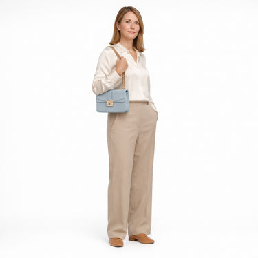 Seidenfelt Roros East-West Denim - Umhängetasche 23 cm (denim in blue) - Ansicht 7