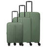 Travelite Air Stripe - 4-Rollen-Trolley Set 3tlg. erw. (green)