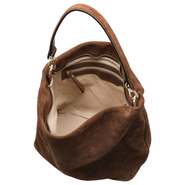 abro Ebony Suede - Beuteltasche 28 cm (wood) - Ansicht 6