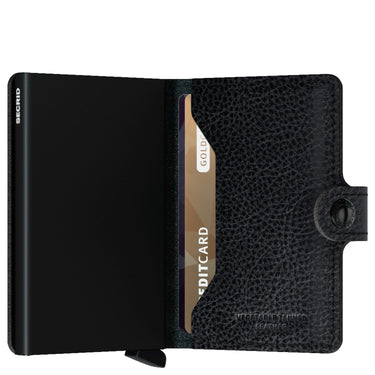Secrid Vegetable Tanned Miniwallet - Geldbörse RFID 6.5 cm (black-black) - Ansicht 3