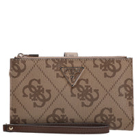 Guess Laurel II SLG Zip Organizer - Cartera (latte logo/marrón)
