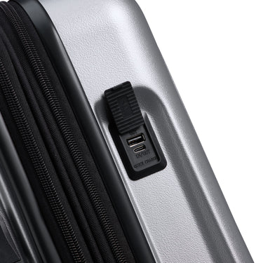Delsey Paris Turenne 2.0 - 4-Rollen-Kabinentrolley mit Vortasche 55 cm USB erw. (silber) - Ansicht 8
