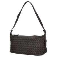 Les Visionnaires Marie Baguette Weave Silky - Bolso de hombro 38.5 cm (cafe)