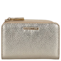 Coccinelle Metallic Soft - Cartera 6 tarjeteros 13 cm (oro pálido)