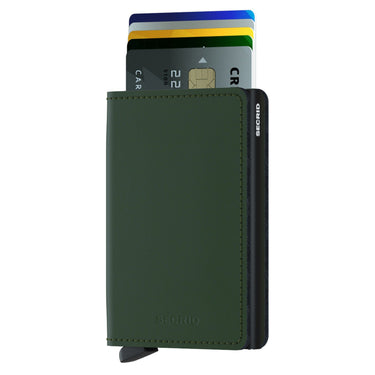 Secrid Matte Slimwallet - Billetera RFID 6.8 cm (verde-negro)