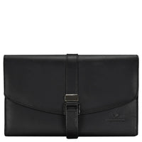 Windrose Nappa - Bolsa de joyería XL 23 cm (color: negro)