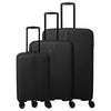 Travelite Air Stripe - Juego de trolley con 4 ruedas 3 piezas ampliable L/M/S (Slim) (black)