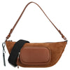 Coccinelle STG Paki Suede - Bolso de hombro 32 cm (cognac)