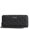 Guess Ella Logo SLG Large Zip - Cartera 12cc 20 cm (black logo)