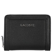Lacoste Compact Zip Wallet - Cartera 6 tarjetas 12 cm (negro)