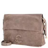 Coccinelle Lidia Suede Bim - Schultertasche 31 cm (warm taupe)