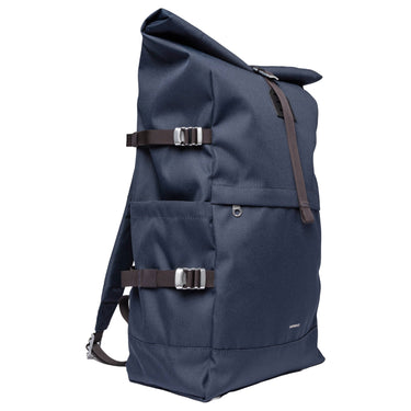 Sandqvist Icon Rolltop - Rucksack L 16" 65 cm erw. (navy with black leather) - Ansicht 2