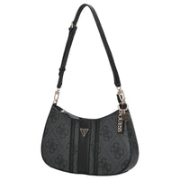 Guess Noelle II Top Zip - Bolso de hombro 29 cm (logo carbón)