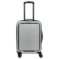 Valentino Bags Lexplor - Maleta de cabina de 4 ruedas con bolsillo frontal 14" 55 cm (plata)