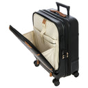 Brics Bellagio - 4 - Rollen - Kabinentrolley mit Vortasche 55 cm erw. recycelt (black/tan) - Markenkoffer