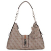 Guess Yvonne Logo Hobo - Bolso de hombro 32 cm (latte logo)