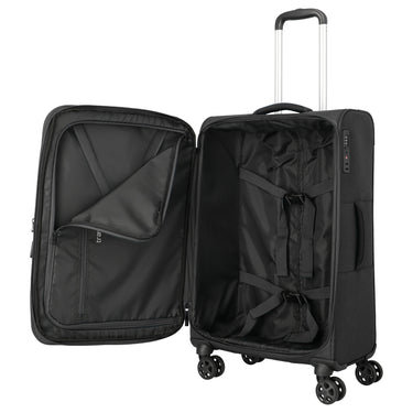Travelite Kick Off - 4-Rollen-Trolley M 67 cm erw. (black)