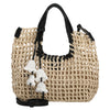 FREDsBRUDER Sun Carrier Square - Bolso shopper (natural straw & black)
