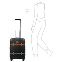 Brics Bellagio - 4 - Rollen - Kabinentrolley 55 cm recycelt (black/tan) - Markenkoffer