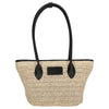 Seidenfelt Savonlinna Tulip - Bolso shopper 33.5 cm (natural straw with black)