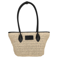 Seidenfelt Savonlinna Tulip - Shopper 33.5 cm (natural straw with black)