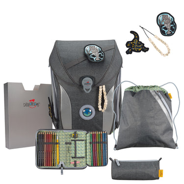 DerDieDas ErgoFlex Max Exclusivo ECO - Set de Mochilas Escolares 5 piezas 950g (My World)