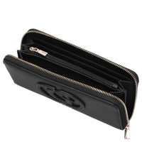 Guess Isola SLG Large Zip - Cartera 12 tarjeteros 20 cm (negro)