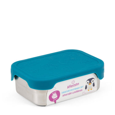 Affenzahn Edelstahl - Brotzeitbox 16.5 cm (petrol) - Markenkoffer