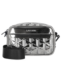 Lacoste The Blend - Bolso bandolera 19 cm (silber schwarz)
