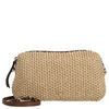 abro Kaia Raffia Maglia - Bolso bandolera 22 cm (natural-nuez)