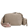 BOSS Women's Addison - Bolso de hombro 19 cm (beige claro)