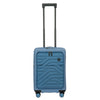 Brics BY Ulisse - Maleta de cabina de 4 ruedas con bolsillo frontal 55 cm con USB (gris azul)