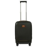 Brics Taormina - 4-Rollen-Kabinentrolley mit Vortasche 55 cm erw. USB (olive)