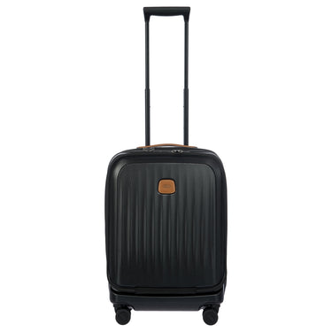 Brics Taormina - 4 - Rollen - Kabinentrolley mit Vortasche 55 cm erw. USB (schwarz) - Markenkoffer
