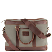 Buckle & Seam Venture Canvas - Aktentasche 16" 40 cm (grün) - Markenkoffer