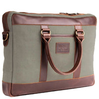Buckle & Seam Venture Canvas - Aktentasche 16" 40 cm (grün) - Markenkoffer