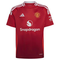 adidas Manchester United - Camiseta de fútbol Jr. Local 24/25 (rojo, 176)